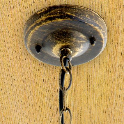 Outdoor pendant light TAVERNA 1xE27/60W/230V IP23 bronze/patina