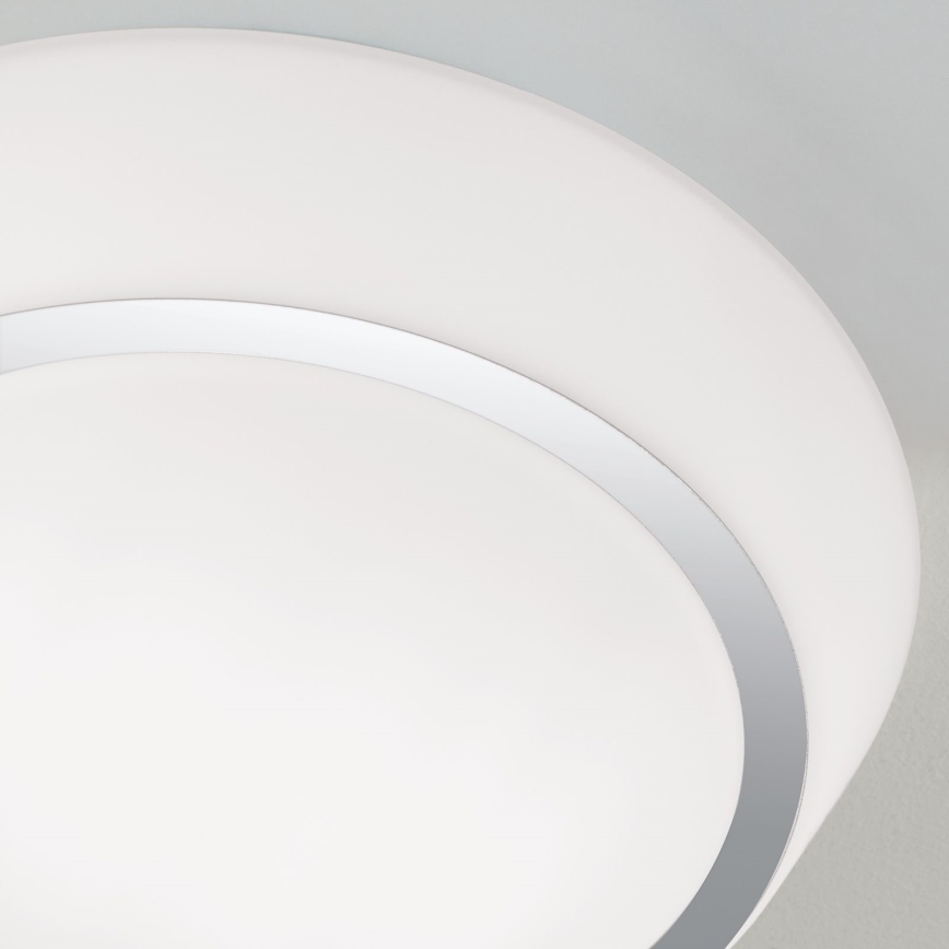 Bathroom ceiling light TENA, 2x E27/60W/230V, Ø 30 cm, IP44, white