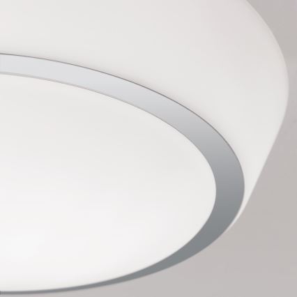 Bathroom ceiling light TENA, 2x E27/60W/230V, Ø 30 cm, IP44, white