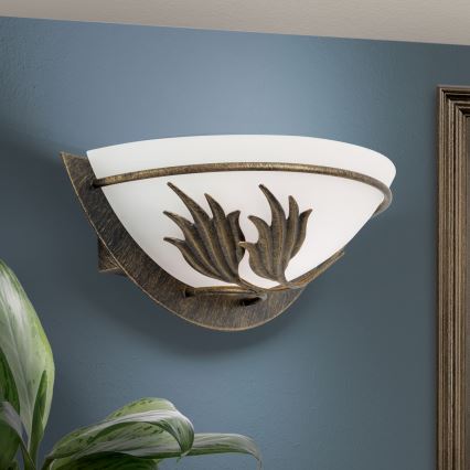 Wall light FLEUR 1xE14/60W/230V bronze