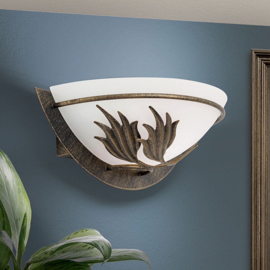 Wall light FLEUR 1xE14/60W/230V bronze