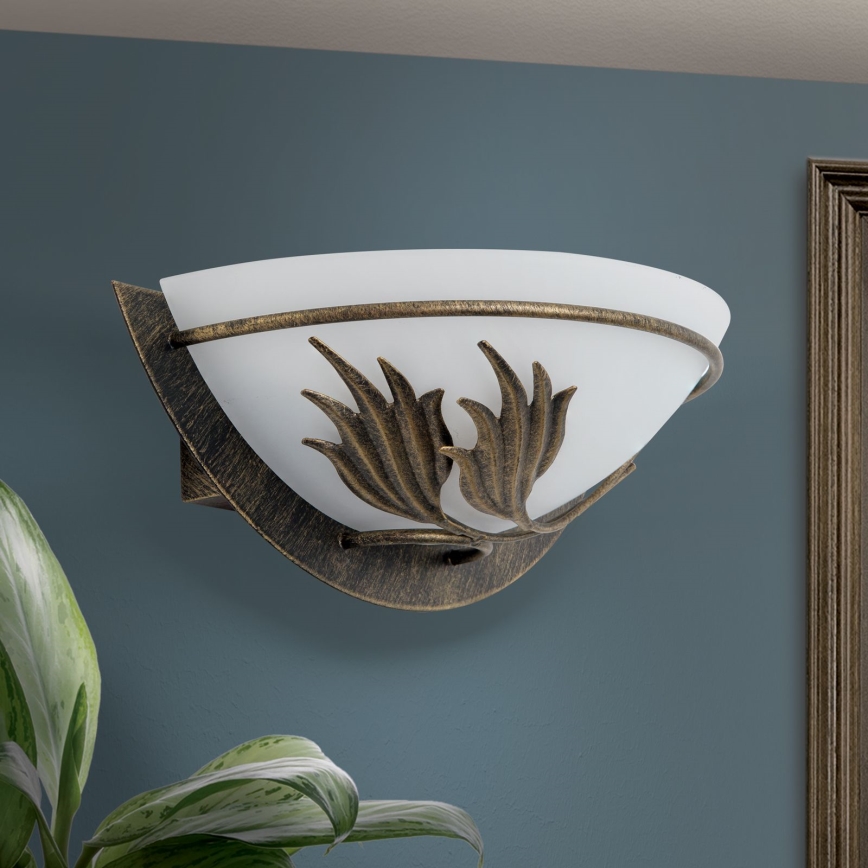 Wall light FLEUR 1xE14/60W/230V bronze