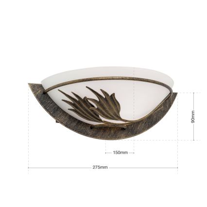Wall light FLEUR 1xE14/60W/230V bronze