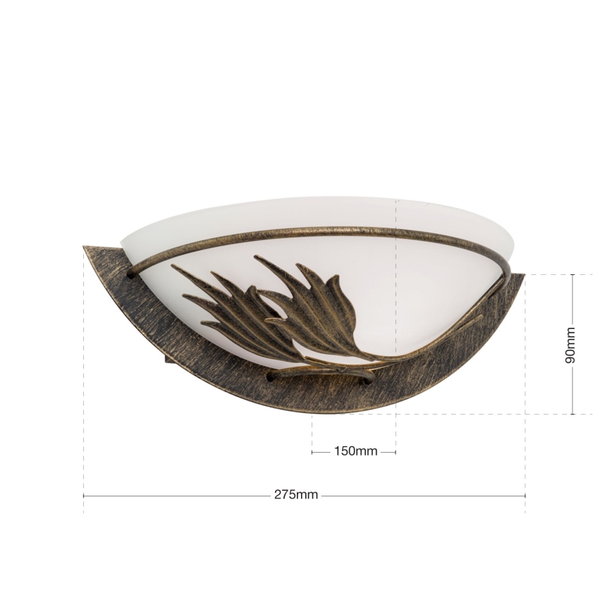 Wall light FLEUR 1xE14/60W/230V bronze