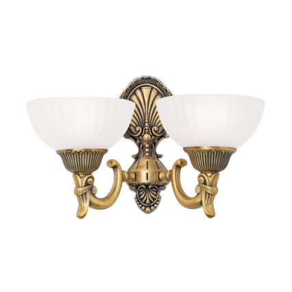 Wall lamp ROCCA 2xE27/60W/230V bronze/white