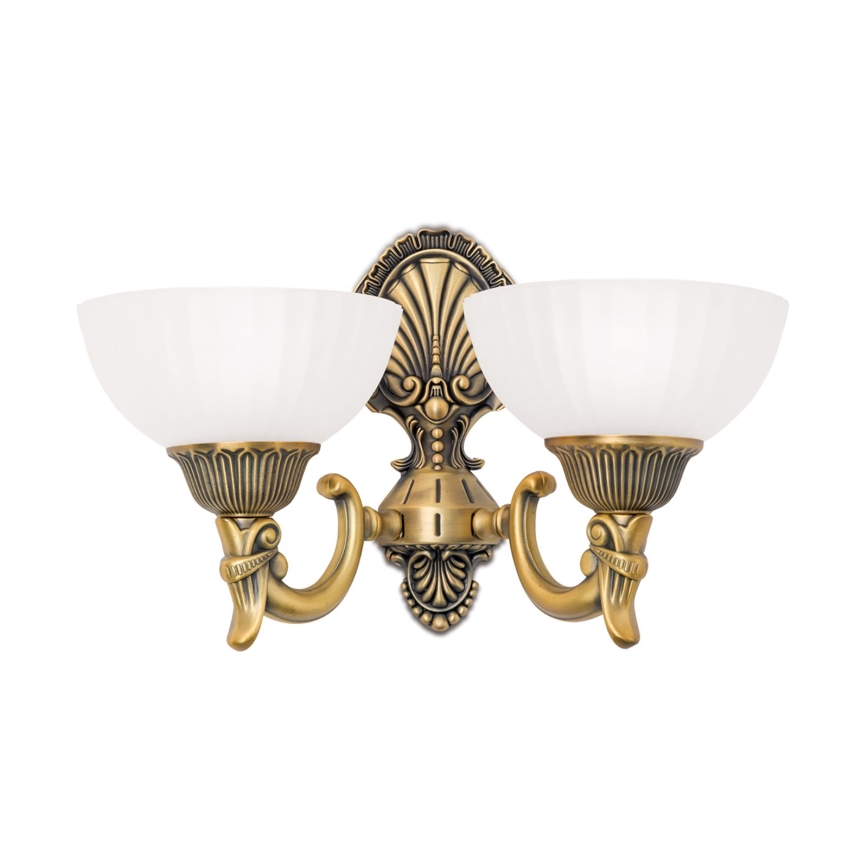 Wall lamp ROCCA 2xE27/60W/230V bronze/white