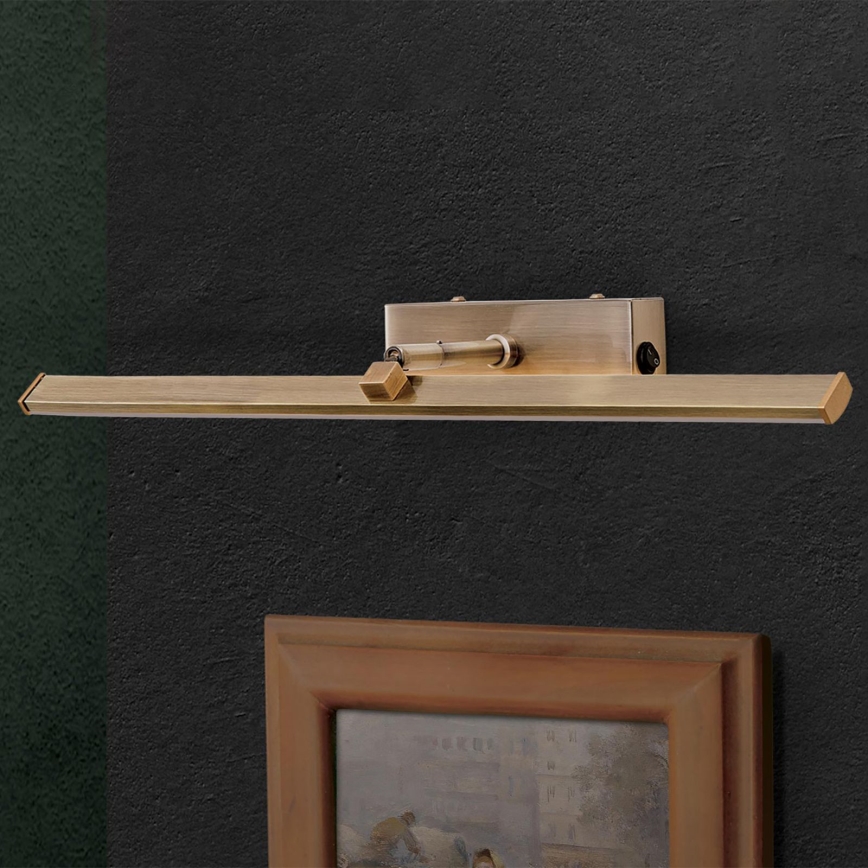 LED Picture light PUBLIO LED/10W/230V 50 cm gold/patina