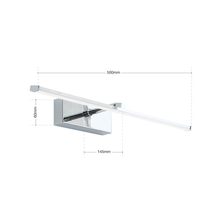 LED Picture light PUBLIO LED/10W/230V 50 cm shiny chrome