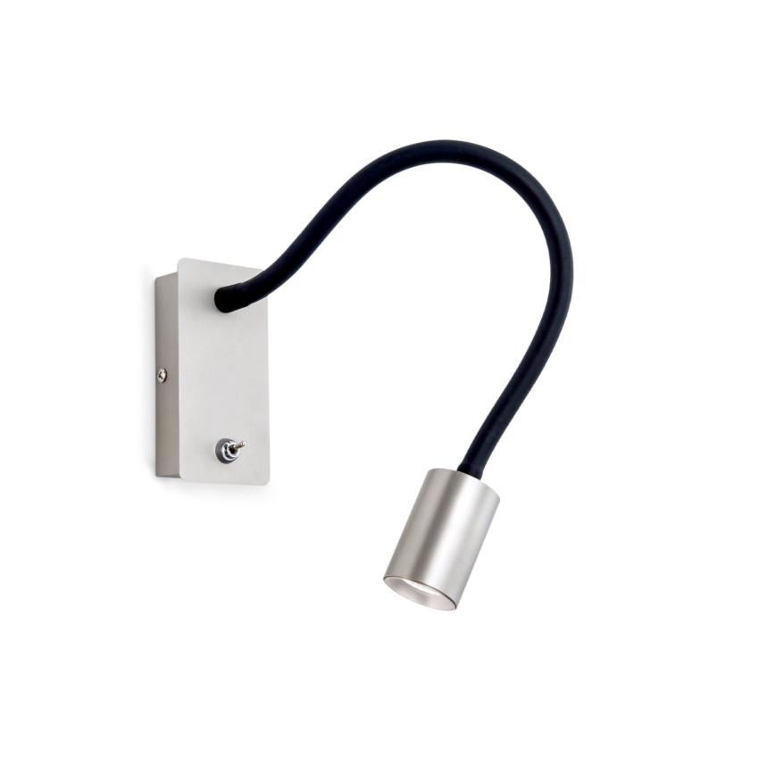 LED Flexible small wall lamp KURT LED/5W/230V silver