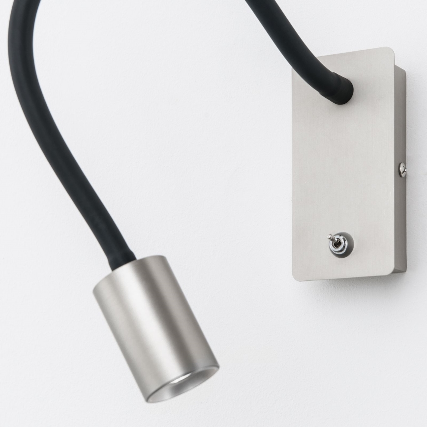 LED Flexible small wall lamp KURT LED/5W/230V silver