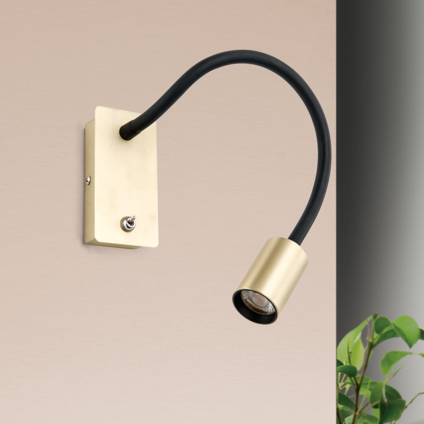 LED Flexible wall small lamp KURT LED/5W/230V gold