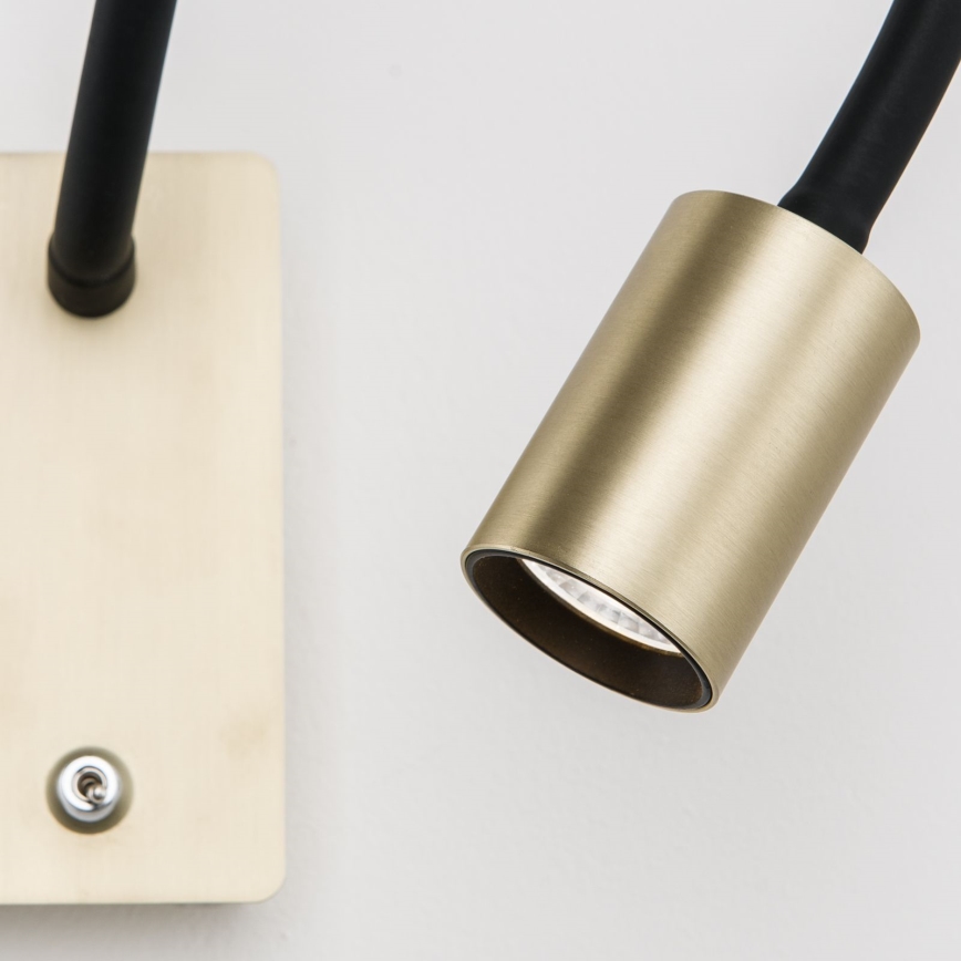 LED Flexible wall small lamp KURT LED/5W/230V gold