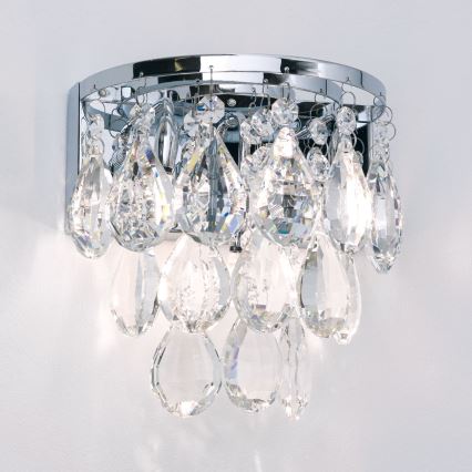 Crystal wall light CELESTE 2xG9/40W/230V shiny chrome