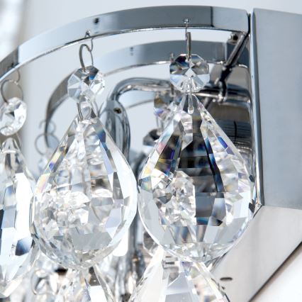 Crystal wall light CELESTE 2xG9/40W/230V shiny chrome