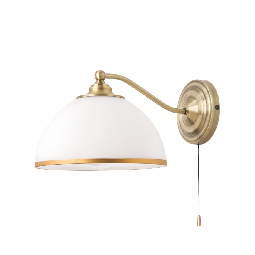 Wall lamp OLD LAMP 1xE27/40W/230V white/brass