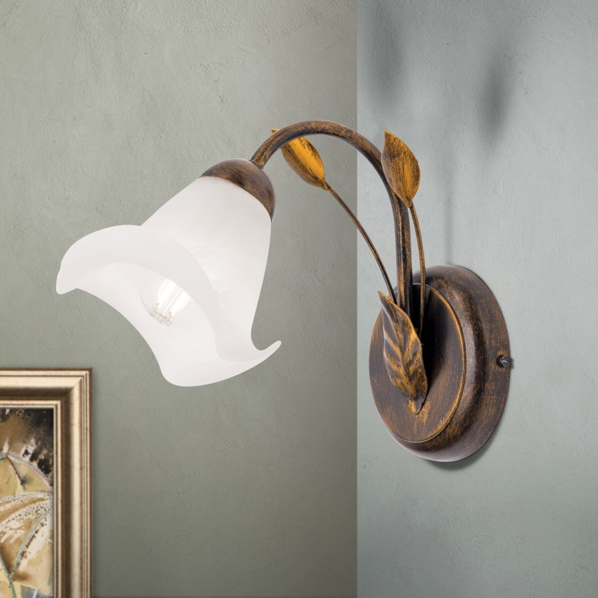 Wall lamp SISI 1xE14/40W/230V bronze/patina