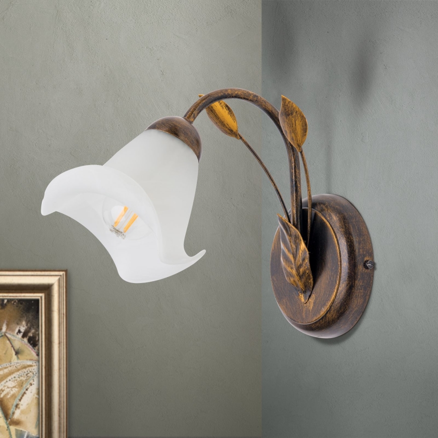 Wall lamp SISI 1xE14/40W/230V bronze/patina
