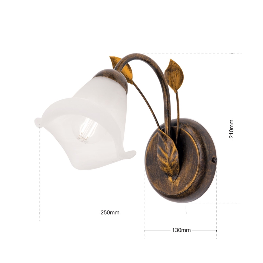 Wall lamp SISI 1xE14/40W/230V bronze/patina