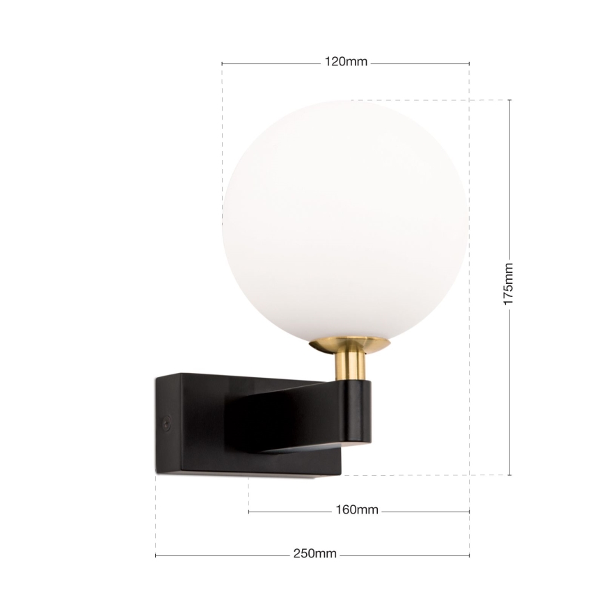 Bathroom wall light MARA 1xG9/20W/230V IP44 black