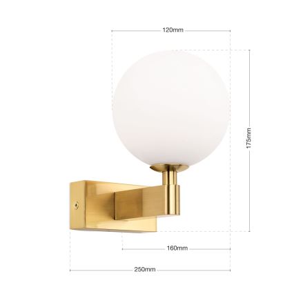 Bathroom wall light MARA 1xG9/20W/230V IP44 gold