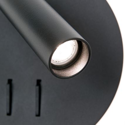 LED Wall spotlight LENNY LED/6W/230V + LED/3W black