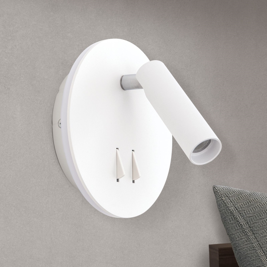 LED Wall spotlight LENNY LED/6W/230V + LED/3W white