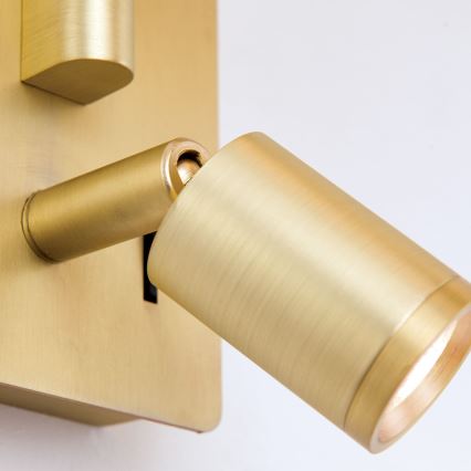 LED Wall lamp CARLTON 1xE27/40W/230V + LED/3W white/gold