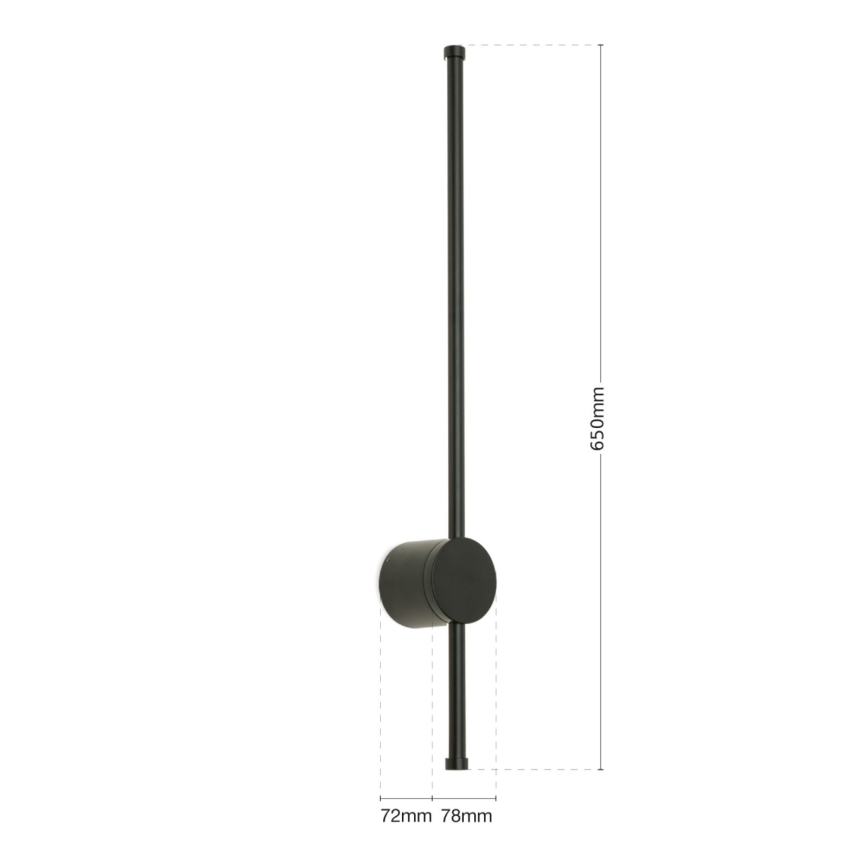 LED Bathroom mirror lighting FERDINAND LED/12W/230V IP54 black