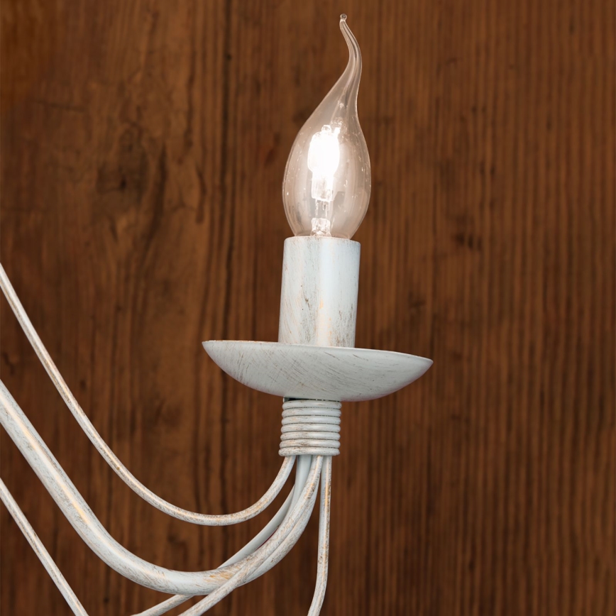 Wall lamp VELA 2xE14/40W/230V white/gold/patina