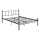 ORMEL Metal Double Bed 120x200 cm, Black, 120 kg Load Capacity