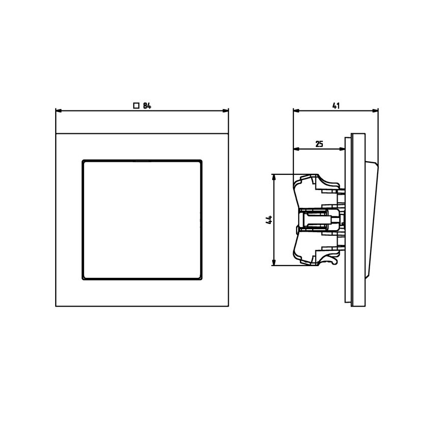 Ospel - 4-way switch, frameless, No. 7 SONATA White