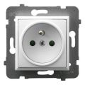 Ospel - ARIA 230V Frameless Wall Socket, White