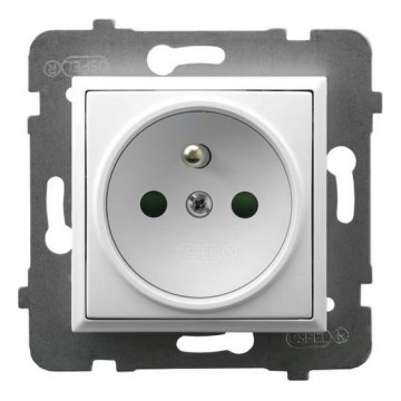 Ospel - ARIA 230V Frameless Wall Socket, White
