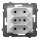 Ospel - ARIA bílá Frameless Triple EURO 230V Household Socket