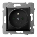 Ospel - ARIA Frameless 230V Wall Socket, Black