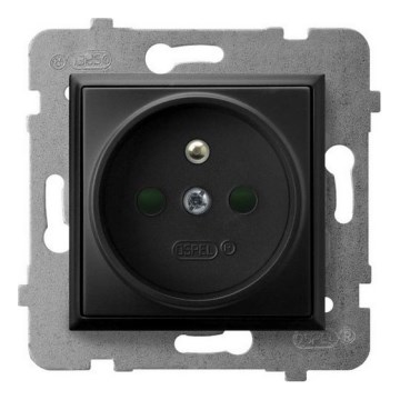 Ospel - ARIA Frameless 230V Wall Socket, Black