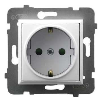 Ospel - ARIA Frameless Schuko Socket 230V, White