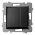 Ospel - ARIA Frameless Triple Switch No. 1+1+1, Black