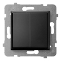Ospel - ARIA No. 5 Frameless Double Switch, Black