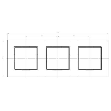 Ospel - ARIA Triple Faceplate, Black