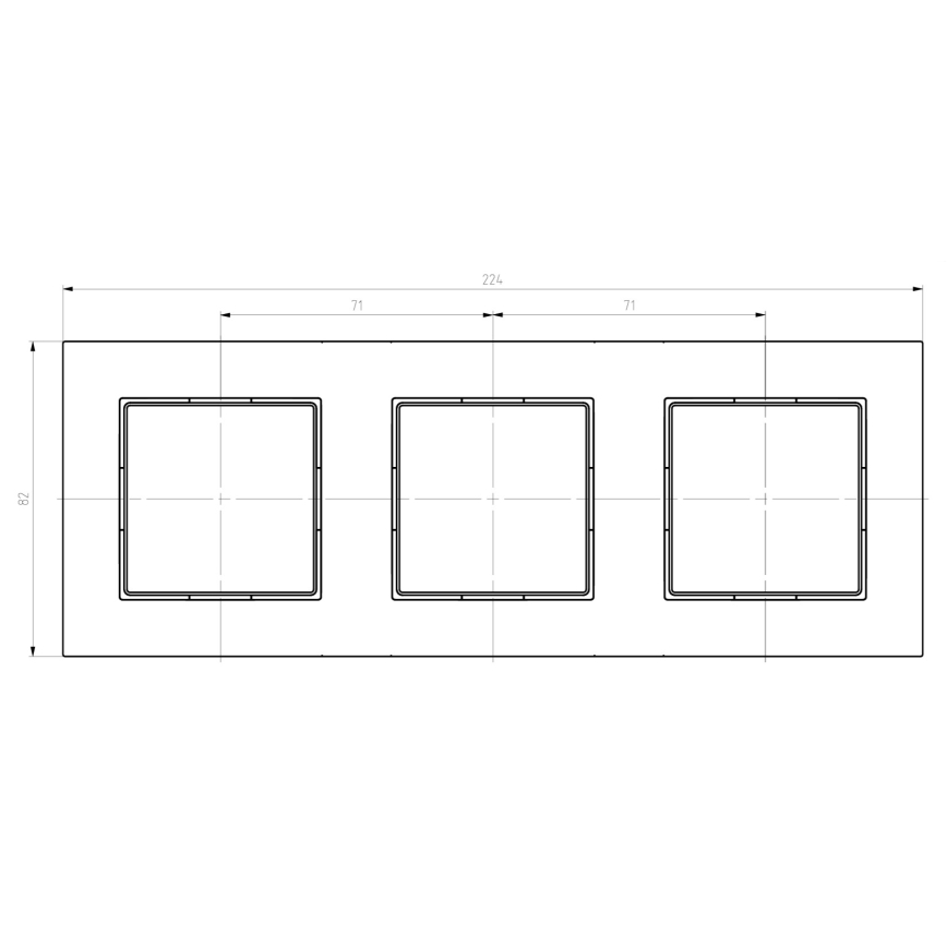 Ospel - ARIA Triple Faceplate, Black