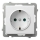 Ospel - Frameless 230V Schuko Wall Socket SONATA, White