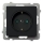 Ospel - Frameless SCHUKO 230V Wall Socket SONATA Black