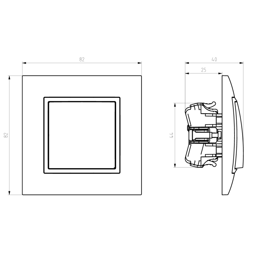 Ospel - Frameless Single-Pole Switch No. 1 ARIA White