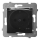 Ospel - Outdoor residential frameless Schuko socket 230V ARIA IP44 Black