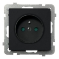 Ospel - SONATA 230V Frameless Wall Socket, Black