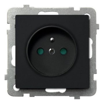 Ospel - SONATA 230V Frameless Wall Socket, Black
