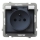 Ospel - SONATA 230V IP44 Frameless Outdoor Household Socket, White/Black