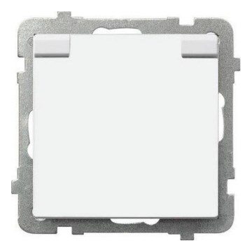 Ospel - SONATA 230V Schuko Outdoor Frameless Household Socket, IP44, White