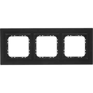 Ospel - SONATA 3-Gang Frame, Glossy Black